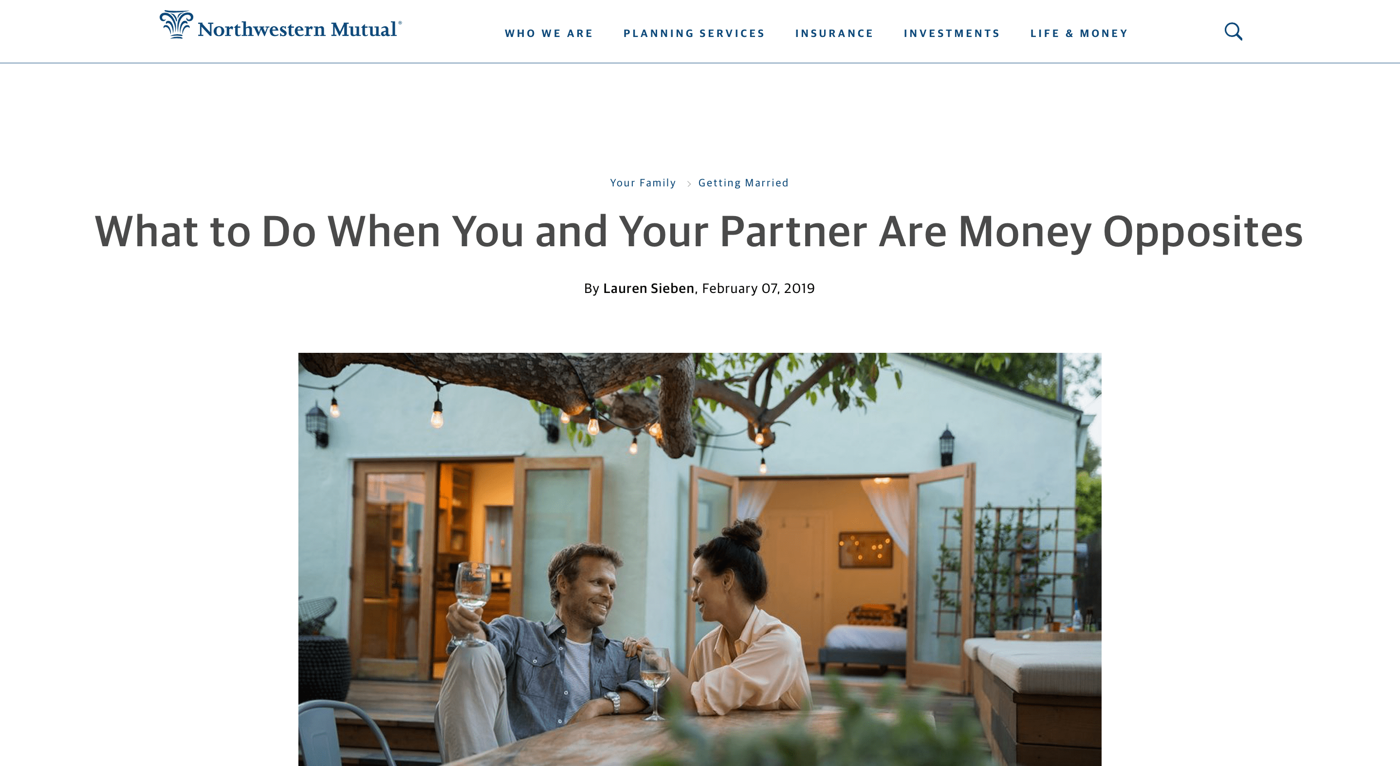 What to Do When You and Your Partner Are Money Opposites (Northwestern Mutual) | LPTG Quote