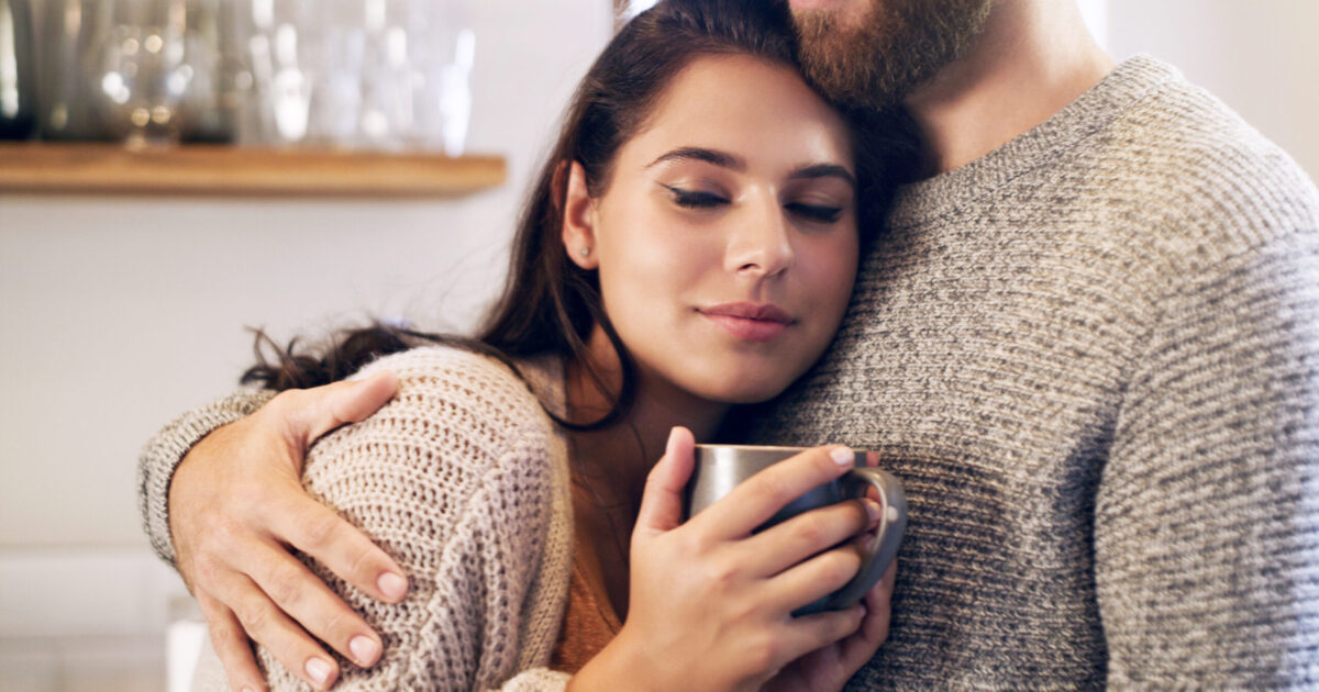 woman feeling emotional safety with a man